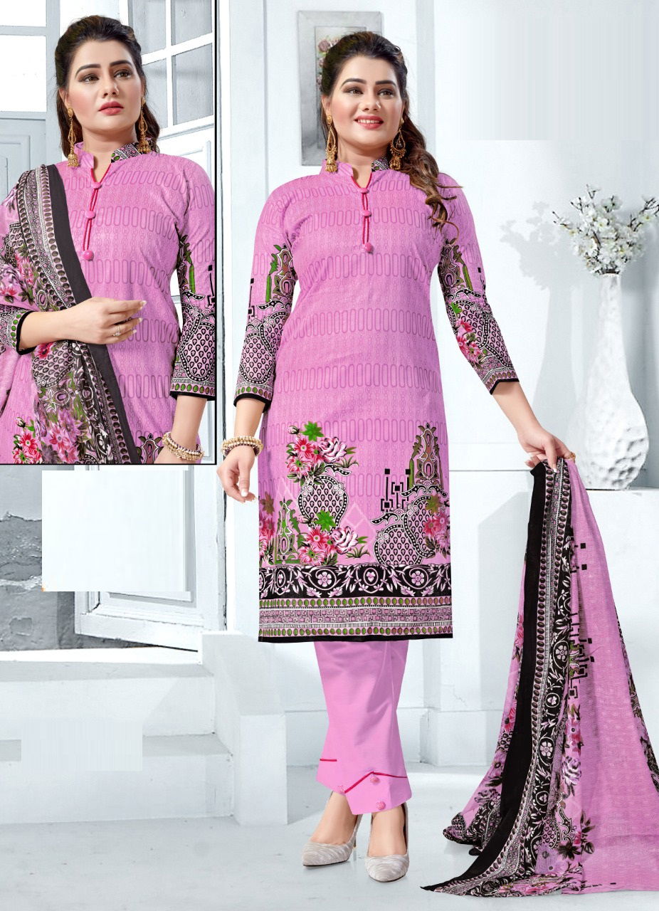 Avkar Panchi Fancy Casual Wear Karachi Cotton printed Style Cotton Dress Material